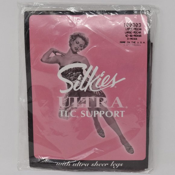 Silkies Ultra TLC Support Pantyhose Large Mocha - Picture 1 of 6